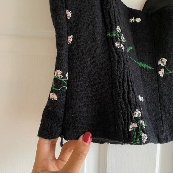 Zara Embroidered Textured Corset Floral Bustier - Picture 9 of 11